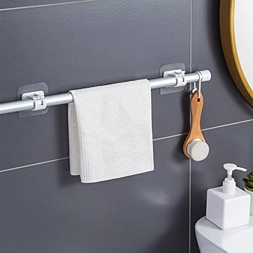 Set Of 2 Transparent Curtain Rod Holder, Household Fixed Clip, Hanging Hook Holder, Self Adhesive Sticky Hooks, Adjustable Clamp Bracket Holder, Crossbar Hook for Storing Gadgets, Multipurpose Curtain Rod Holder Set Of 2 Transparent Curtain Rod Holder, Household Fixed Clip, Hanging Hook Holder, Self Adhesive Sticky Hooks, Adjustable Clamp Bracket Holder, Crossbar Hook for Storing Gadgets, Multipurpose Curtain Rod Holder